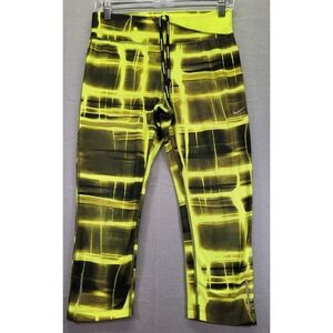 Nike‎ Running Dri-Fit Pants Womens Size Small Black & Florescent Lime Green